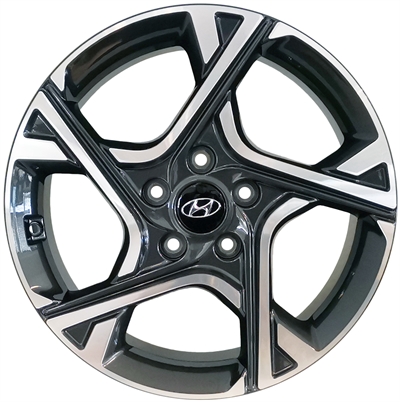 452774 ALU HYU 52910G4750PA Hyundai 52910G4750PAC fælg, 7x17 ET53, 114.30/5, Ø67, Graphite & polished (inkl. kapsel 529603S110) Hyundai