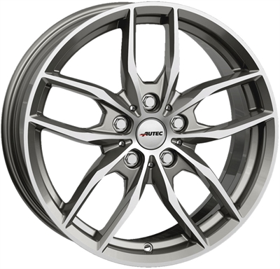 455177 AUT BAT 8018511230 Autec Bavaris fælg, 8x18 ET30, 112.00/5, Ø66.6, titanium silver polished Autec