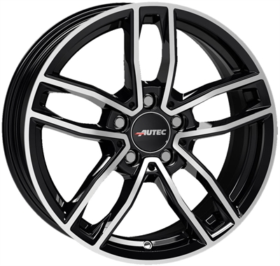 455216 AUT MEP 6517511238 Autec Mercador fælg, 6.5x17 ET38, 112.00/5, Ø66.6, black polished Autec