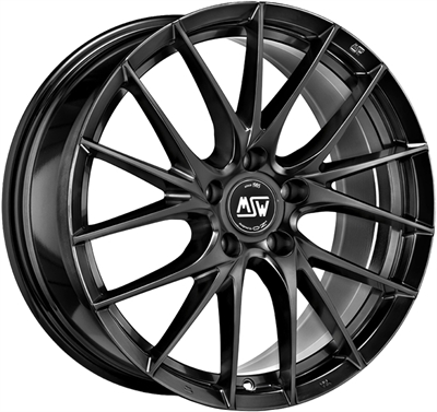 455461 MSW 29GB 7517510845 MSW 29 fælg, 7.5x17 ET45, 108.00/5, Ø73, gloss black MSW