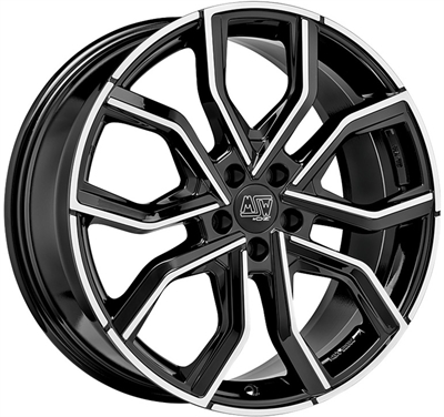 455550 MSW 41BP 8019511445 MSW 41 fælg, 8x19 ET45, 114.30/5, Ø73, gloss black full polished MSW