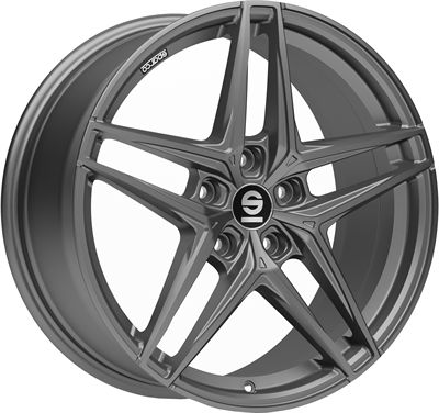 456082 SPA REM 7517510845 Sparco Record fælg, 7.5x17 ET45, 108.00/5, Ø73, matt graphite Sparco