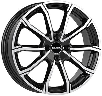 454757 MAK D4BM 7018410825 MAK Davinci 4 fælg, 7x18 ET25, 108.00/4, Ø65, black mirror MAK