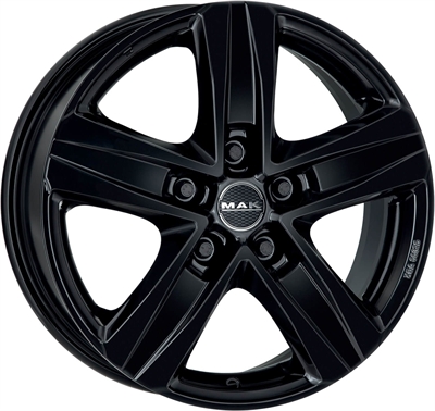 380310 MAK S5G 7017511442B Mak Stone 5 fælg, H2 7x17 ET42, 114.30/5, Ø66, gloss black MAK
