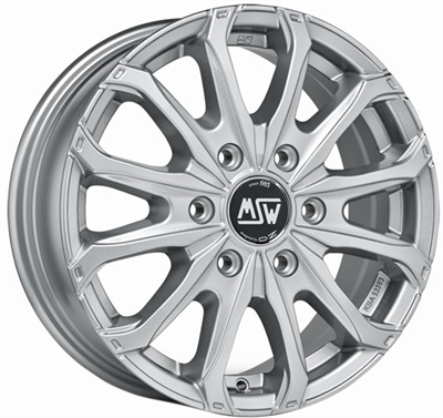 450407 MSW 48V6S 651661256 MSW 48 Van 6H fælg, 6.5x16 ET68, 125.00/6, Ø74, full silver MSW