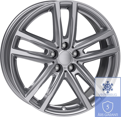 420642 UW X10XG 8518512046 Rial X10x fælg, 8.5x18 ET46, 120.00/5, Ø74, metal-grey Rial