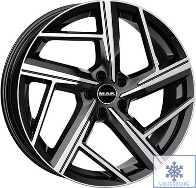 468196 MAK QTM 8520511238B MAK Qvattro fælg, 8.5x20 ET38, 112.00/5, Ø66.45, black mirror MAK