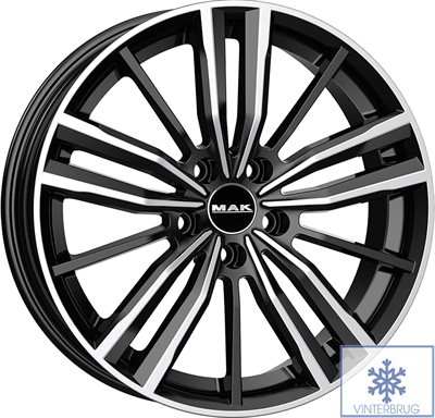 468345 MAK VRM 8018511239 MAK Vier fælg, 8x18 ET39, 112.00/5, Ø66.45, black mirror MAK