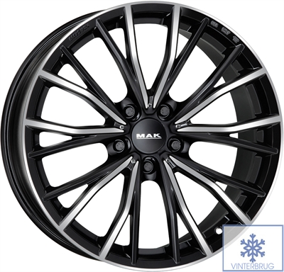 473437 MAK MABM 8020511255B Mak Mark fælg, 8x20 ET55, 112.00/5, Ø66.6, black mirror MAK