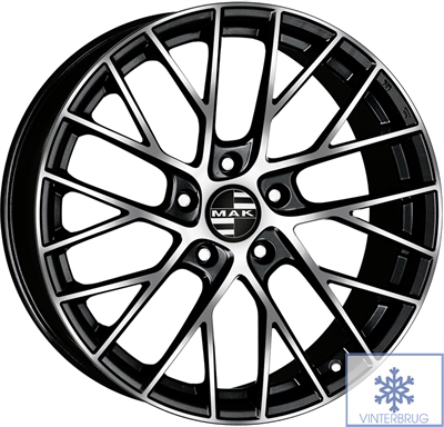 473576 MAK MCM 8519511239 Mak Monaco  fælg, 8.5x19 ET39, 112.00/5, Ø66.45, black mirror MAK