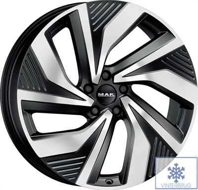 468202 MAK ELC 751951140 Mak Electra fælg, 7.5x19 ET49, 114.30/5, Ø67, black mirror MAK