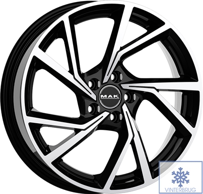 451474 MAK KAS 7518511448 MAK Kassel fælg, 7.5x18 ET48, 114.30/5, Ø76, black mirror MAK