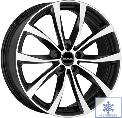 222140 MAK WBM 7517511448 Mak Wolf  fælg, H2 7.5x17 ET48, 114.30/5, Ø76, black mirror MAK