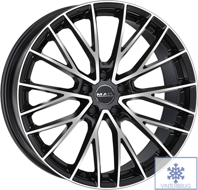 379814 MAK SPDUM 95195120C MAK Speciale D Universal fælg, EH2+ 9.5x19 ET40, 120.00/5, Ø72.6, black mirror MAK