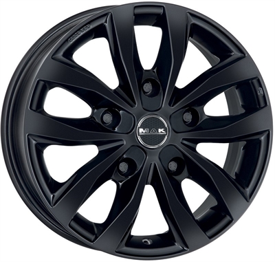 484062 MAK LO 6516511445B Mak Load 5 fælg, 6.5x16 ET45, 114.30/5, Ø66, Gloss black MAK