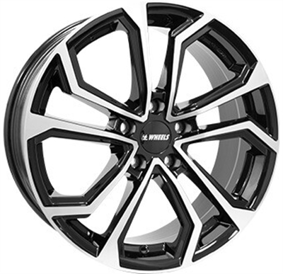 485960 ITW EBP 8018511445B It Wheels Ella fælg, 8x18 ET45, 114.30/5, Ø73, Gloss black / polished IT Wheels