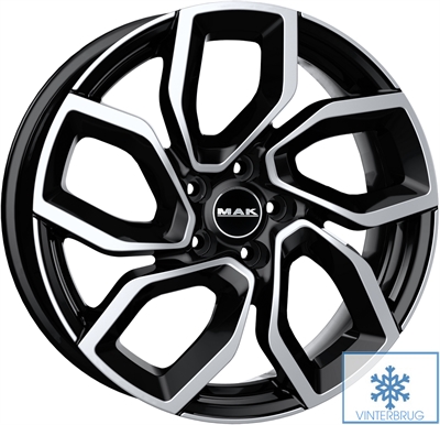484022 MAK AP 7017410832C MAK Apollo fælg, 7x17 ET32, 108.00/4, Ø65, Black mirror MAK