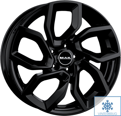 484485 MAK AP1 7518510845B MAK Apollo fælg, 7.5x18 ET45, 108.00/5, Ø65, Gloss black MAK