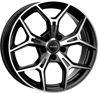 484049 MAK EP 7018511440B MAK Epica fælg, 7x18 ET40, 114.30/5, Ø66, Black mirror MAK