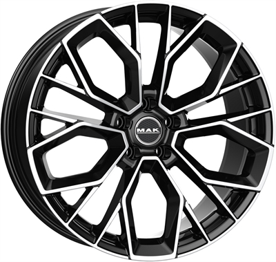 484104 MAK ST8 10021511242B Mak Stilo-D fælg, 10x21 ET42, 112.00/5, Ø76, Black mirror MAK