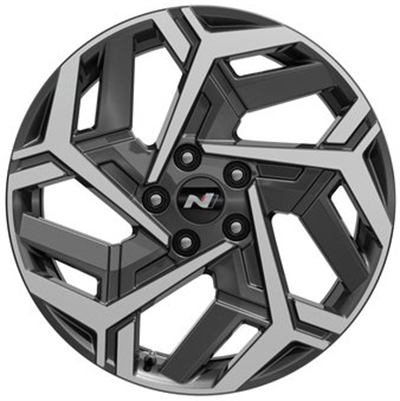 486194 ALU HYU BEF40AK070 Hyundai BEF40AK070 fælg, 7.5x18 ET0, 114.30/5, Ø67, BiColor (ncl. kapsel) Hyundai