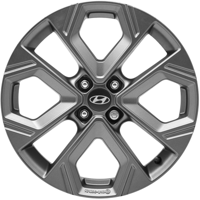 491371 ALU HYU GX400ADE07GR Hyundai GX400ADE07GR fælg, 6.5x17 ET47, 100.00/4, Ø54, Graphite (inkl. kapsel) Hyundai