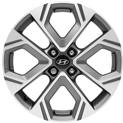 494348 ALU HYU GX400ADE07BC Hyundai GX400ADE07BC fælg, 6.5x17 ET47, 100.00/4, Ø54, BiColor (inkl. kapsel) Hyundai