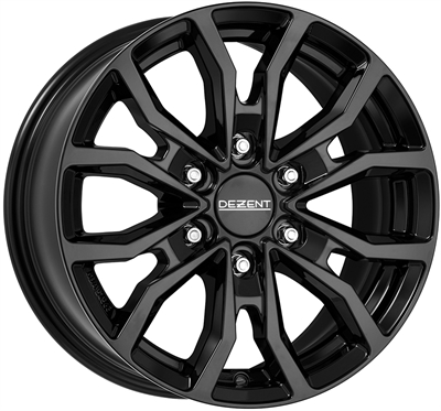 491796 DEZ KCB 7518613925 Dezent KC fælg, 7.5x18 ET25, 139.70/6, Ø106, Black Dezent