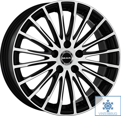 202280 MAK SLI 9018511225 Mak Starlight  fælg, EH2+ 9x18 ET25, 112.00/5, Ø66.5, Ice black MAK