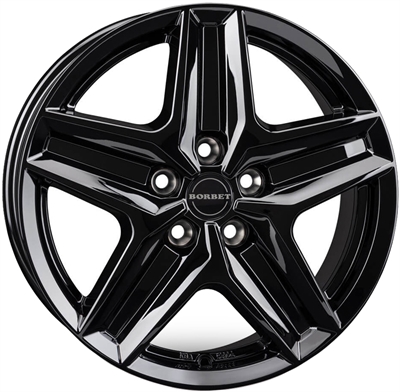 496551 BOR CW17 7518511853D Borbet CWZ fælg, 7.5x18 ET53, 118.00/5, Ø71.1, Black glossy Borbet