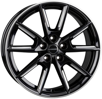 496542 BOR LX3 8019511445D Borbet LX19 fælg, 8x19 ET45, 114.30/5, Ø72.5, Black matt silver spoke rim Borbet