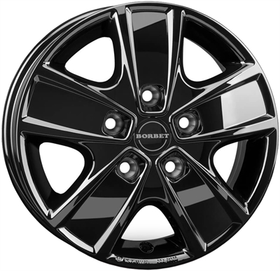 496521 BOR CW27 6016511868C Borbet CWG fælg, 6x16 ET68, 118.00/5, Ø71.1, Black glossy Borbet