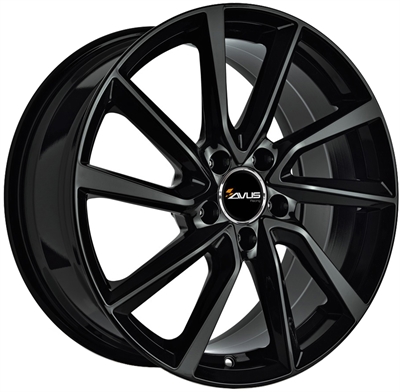 496940 AVU 518B 7517510845B Avus Racing AC-518 fælg, 7.5x17 ET45, 108.00/5, Ø73.1, Black Avus Racing
