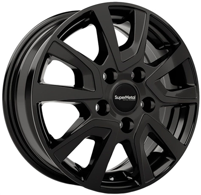 498786 SMT VGB 6016511868 Supermetal Vault fælg, 6x16 ET68, 118.00/5, Ø71, Gloss black Supermetal
