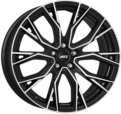 495818 AEZ TOD 8018511231 AEZ Toronto fælg, 8x18 ET31, 112.00/5, Ø66.6, Black/polished AEZ