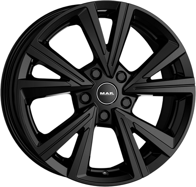 499118 MAK QVGB 7518511242 MAK Qvarz fælg, 7.5x18 ET42, 112.00/5, Ø76, Gloss black MAK