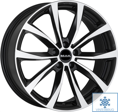 222591 MAK WBM 7518511438 Mak Wolf  fælg, H2 7.5x18 ET38, 114.30/5, Ø76, black mirror MAK