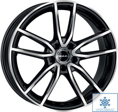 435486 MAK EVBD 9520511257B Mak Evo D fælg, H2 9.5x20 ET57, 112.00/5, Ø66.6, black mirror MAK