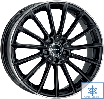 444431 MAK KOR 8019511243 MAK Komet fælg, H2 8x19 ET43, 112.00/5, Ø66.6, gloss black mirror ring MAK