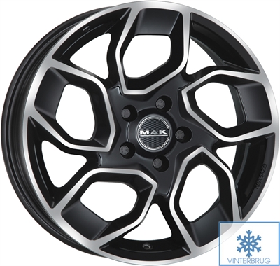 468180 MAK XPM 7017511251 MAK Express fælg, 7x17 ET51, 112.00/5, Ø66.6, black mirror MAK