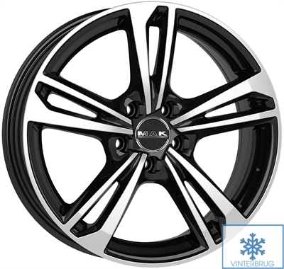 464555 MAK EMMU 8018511230B Mak Emblema Universal fælg, 8x18 ET30, 112.00/5, Ø76, black mirror MAK