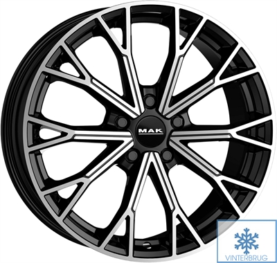 495136 MAK AHBM 8019511033 MAK Asphalt fælg, 8x19 ET33, 110.00/5, Ø65, Black mirror MAK