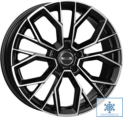 484360 MAK ST6 7518511250B Mak Stilo fælg, 7.5x18 ET50, 112.00/5, Ø76, Black mirror MAK