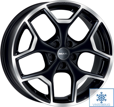464598 MAK LBM 7517510839B Mak Liberty fælg, 7.5x17 ET39, 108.00/5, Ø72, black mirror MAK