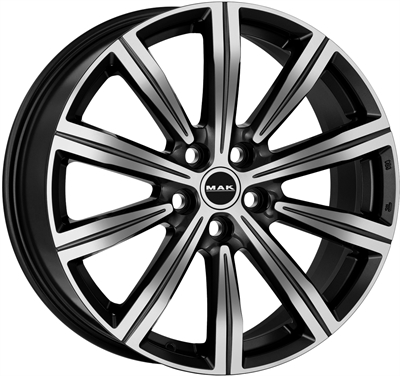 484391 MAK BI 9020512041B Mak Birmingham fælg, 9x20 ET41, 120.00/5, Ø65, Black mirror MAK