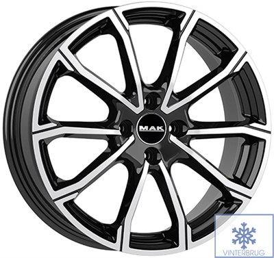 484018 MAK D4BM 651749841 MAK Davinci 4 fælg, 6.5x17 ET41, 98.00/4, Ø58, Black mirror MAK