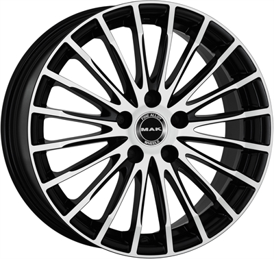 202272 MAK SLI 7517511230 Mak Starlight  fælg, H2 7.5x17 ET30, 112.00/5, Ø66.5, Ice black MAK