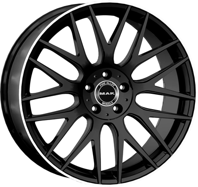 464433 MAK AWR 8019511240B Mak Arrow fælg, 8x19 ET40, 112.00/5, Ø66.6, gloss black mirror ring MAK